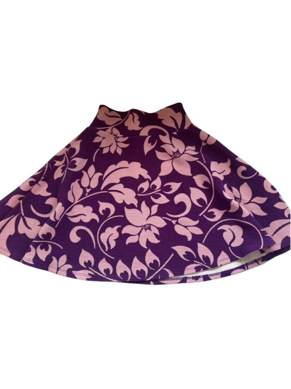 Kids Lularoe Size 6 Skirt Purple Floral Spring Easter